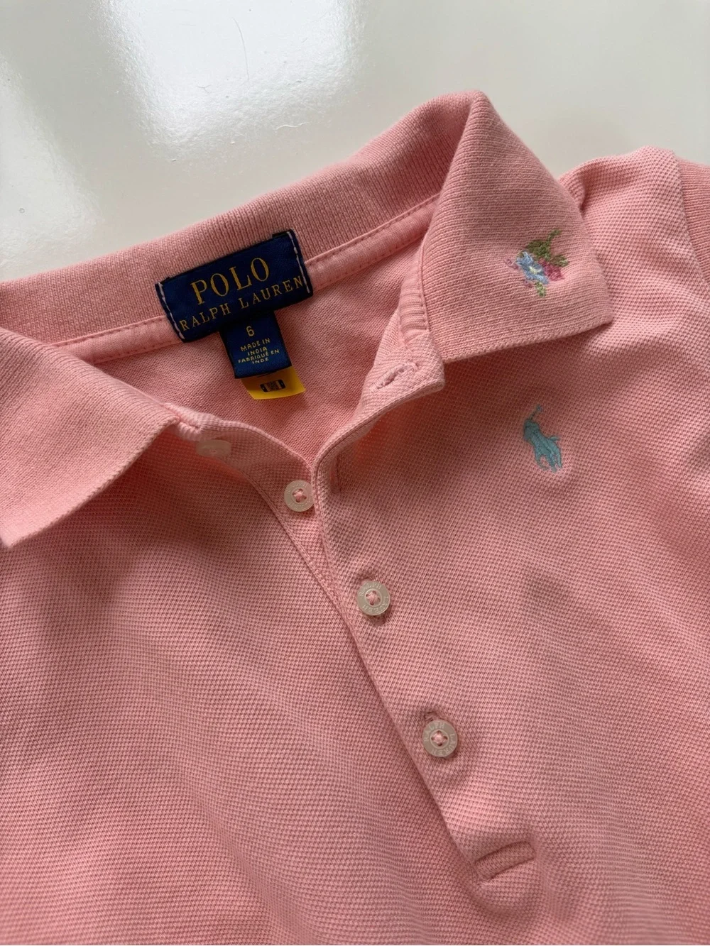Ralph Lauren Pink Sleeveless Polo Romper and Navy Striped Tee Dress Set